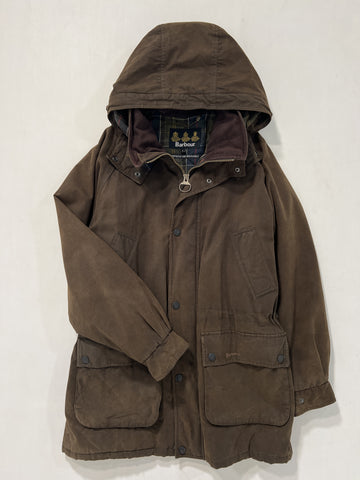 Giacca vintage Barbour marrone con cappuccio tg L