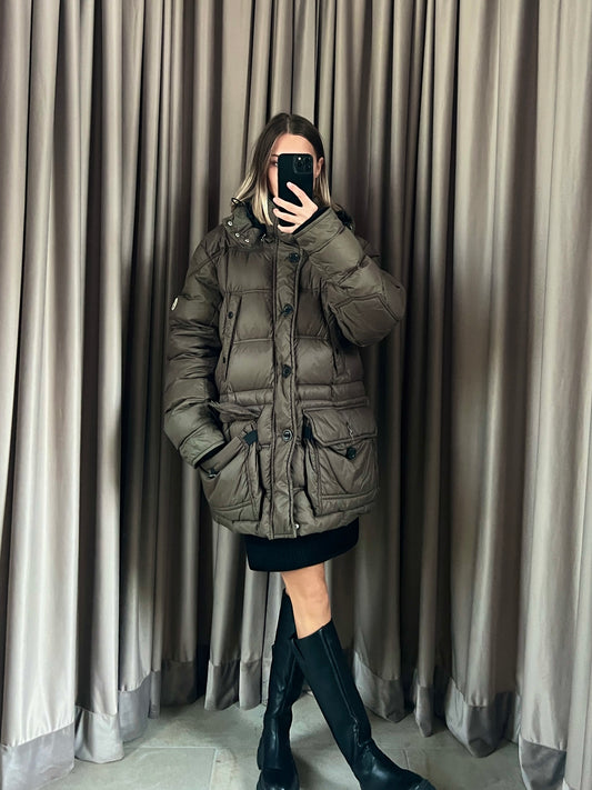 Giacca piumino vintage Moncler verdone tg XL+