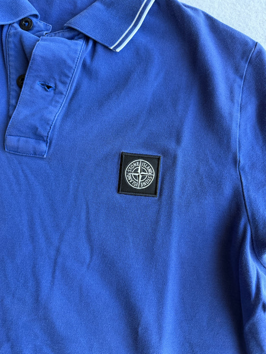Polo vintage Stone Island blu tg L slim