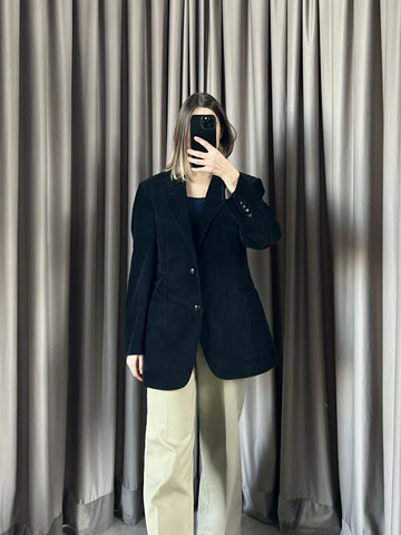 Blazer vintage Valentino velluto nero tg 46