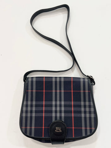 Borsa vintage Burberry tartan blu