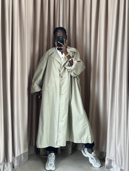 Trench vintage YSL sintetico logato tg XL