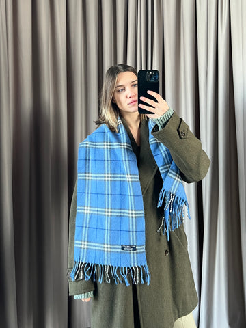 Sciarpa vintage Burberry tartan cashmere