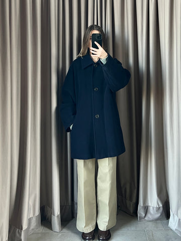 Cappotto vintage Max Mara blu lana tg 44