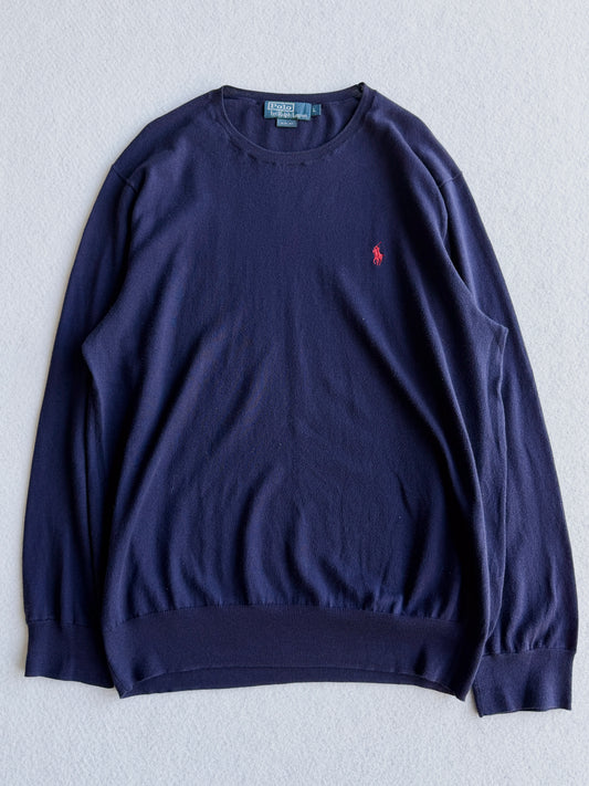 Maglia vintage Ralph Lauren blu cotone tg L