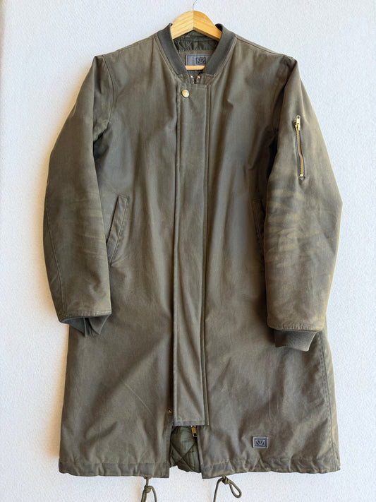 Giacca vintage Brixtol verde cerato tg S