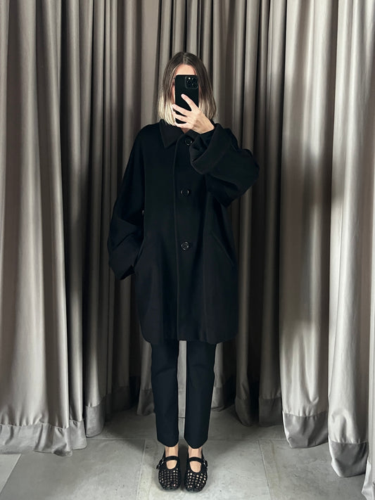 Cappotto vintage Max Mara nero cashmere tg 42