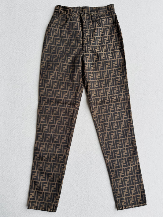 Pantaloni vintage Fendi monogram tg XS/S