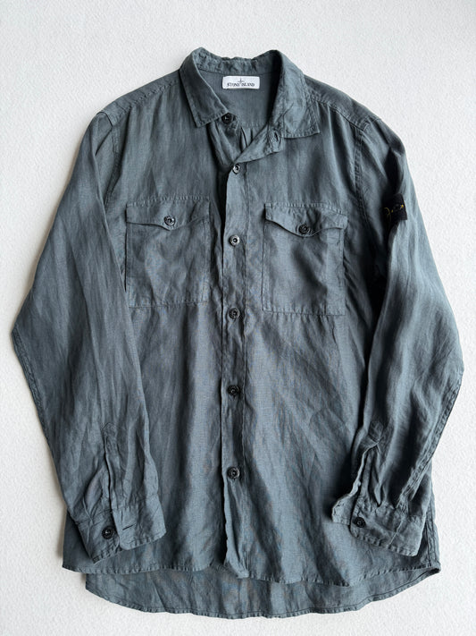 Camicia vintage Stone Island petrolio tg XXL