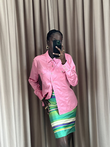 Camicia vintage Versace rosa tg M