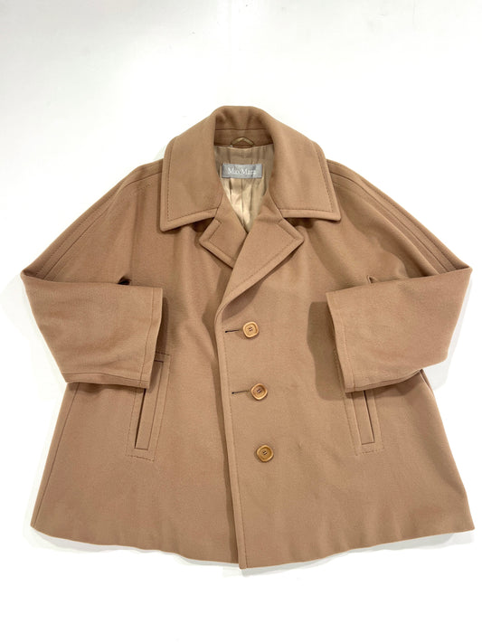 Cappotto vintage Max Mara corto cammello tg 44