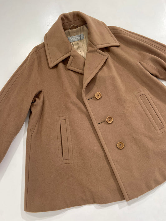 Cappotto vintage Max Mara corto cammello tg 44