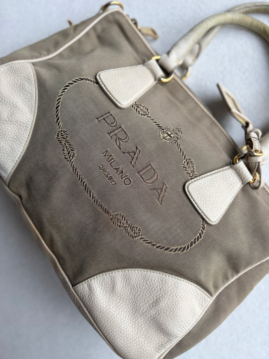Borsa vintage Prada tela a mano
