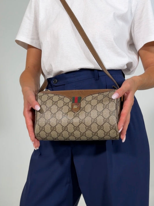 Borsa vintage Gucci monogram con tracolla