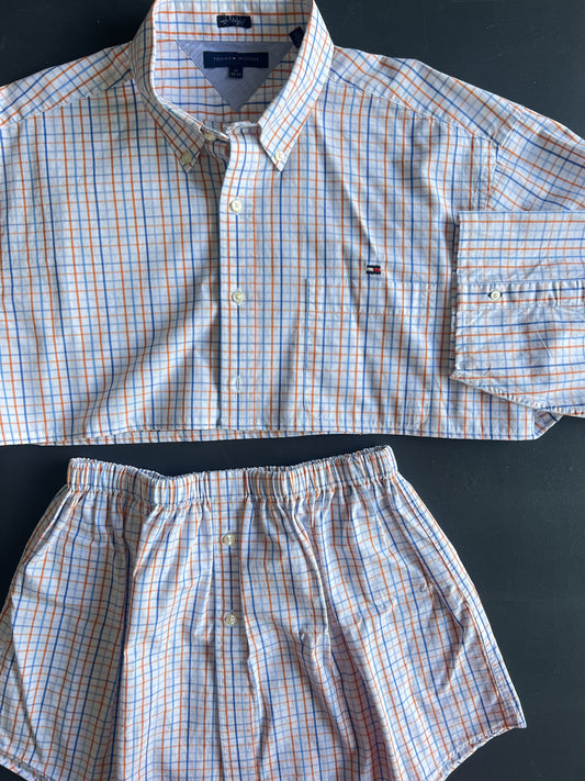 Coordinato vintage Tommy Hilfiger quadri tg U