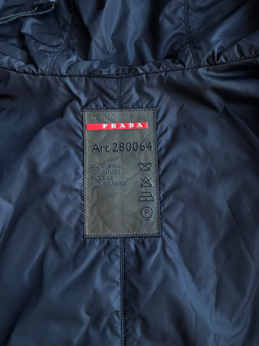 Giacca vintage Prada nylon nero tg 40
