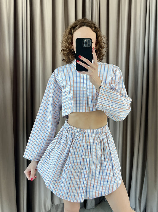 Coordinato vintage Tommy Hilfiger quadri tg U