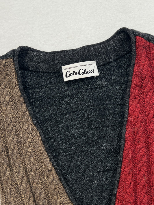 Cardigan vintage Carlo Colucci lana/alpaca etc tg XL
