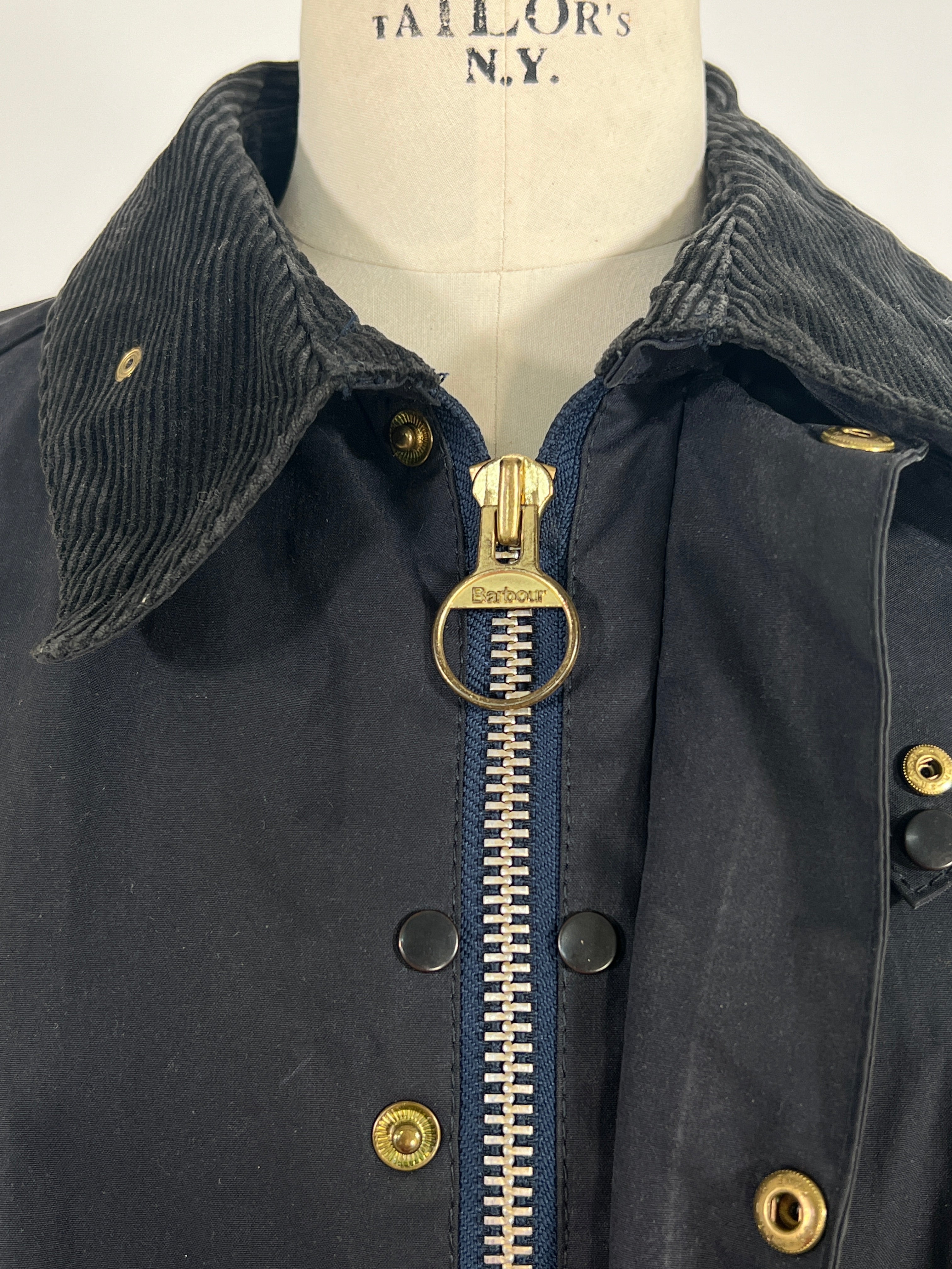 Giacca vintage Barbour Bedale blu tg M