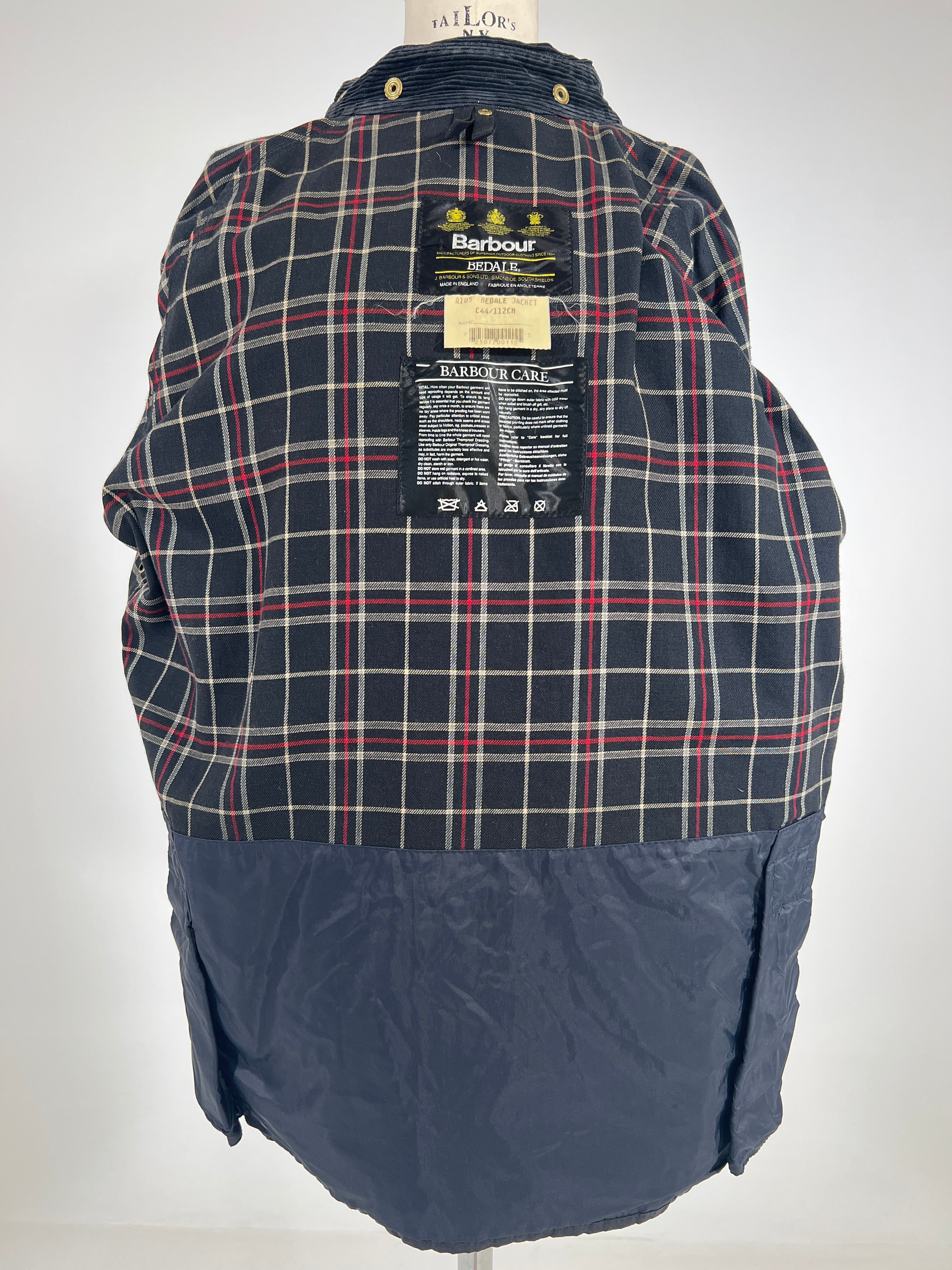 Giacca vintage Barbour Bedale blu tg M