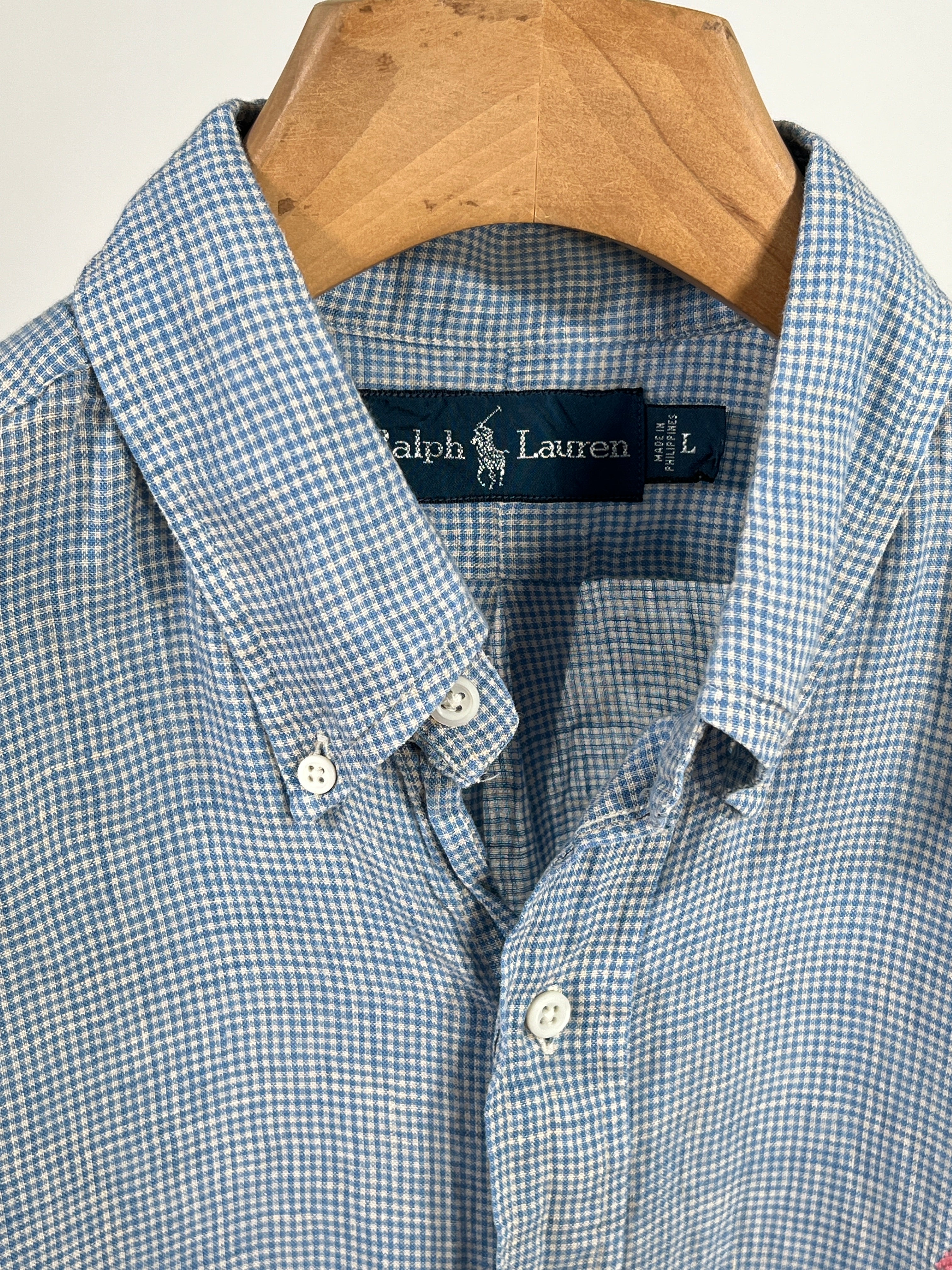 Camicia vintage Ralph Lauren celeste tg L