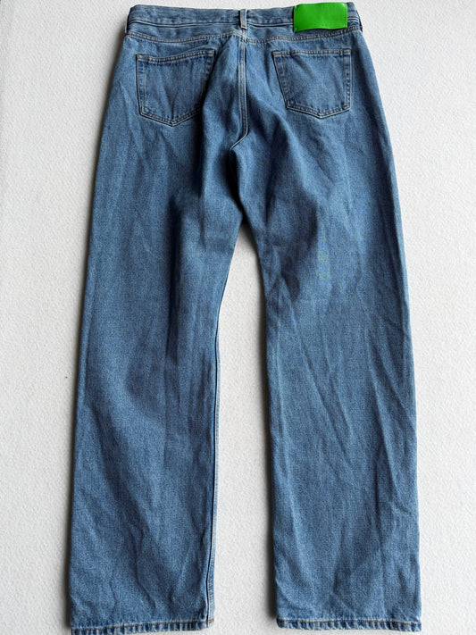 Jeans vintage Off-White blue denim tg 48