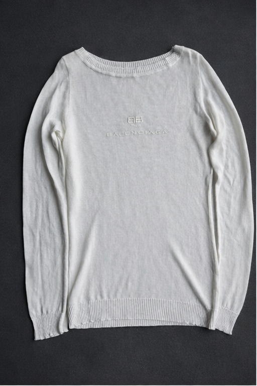 Maglia vintage Balenciaga bianco logo tg M