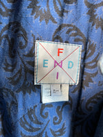 Carica l&#39;immagine nel visualizzatore di Gallery, Trench vintage Fendi denim blue tg 42
