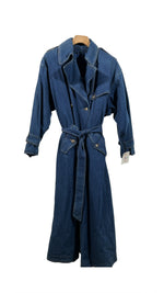 Carica l&#39;immagine nel visualizzatore di Gallery, Trench vintage Fendi denim blue tg 42
