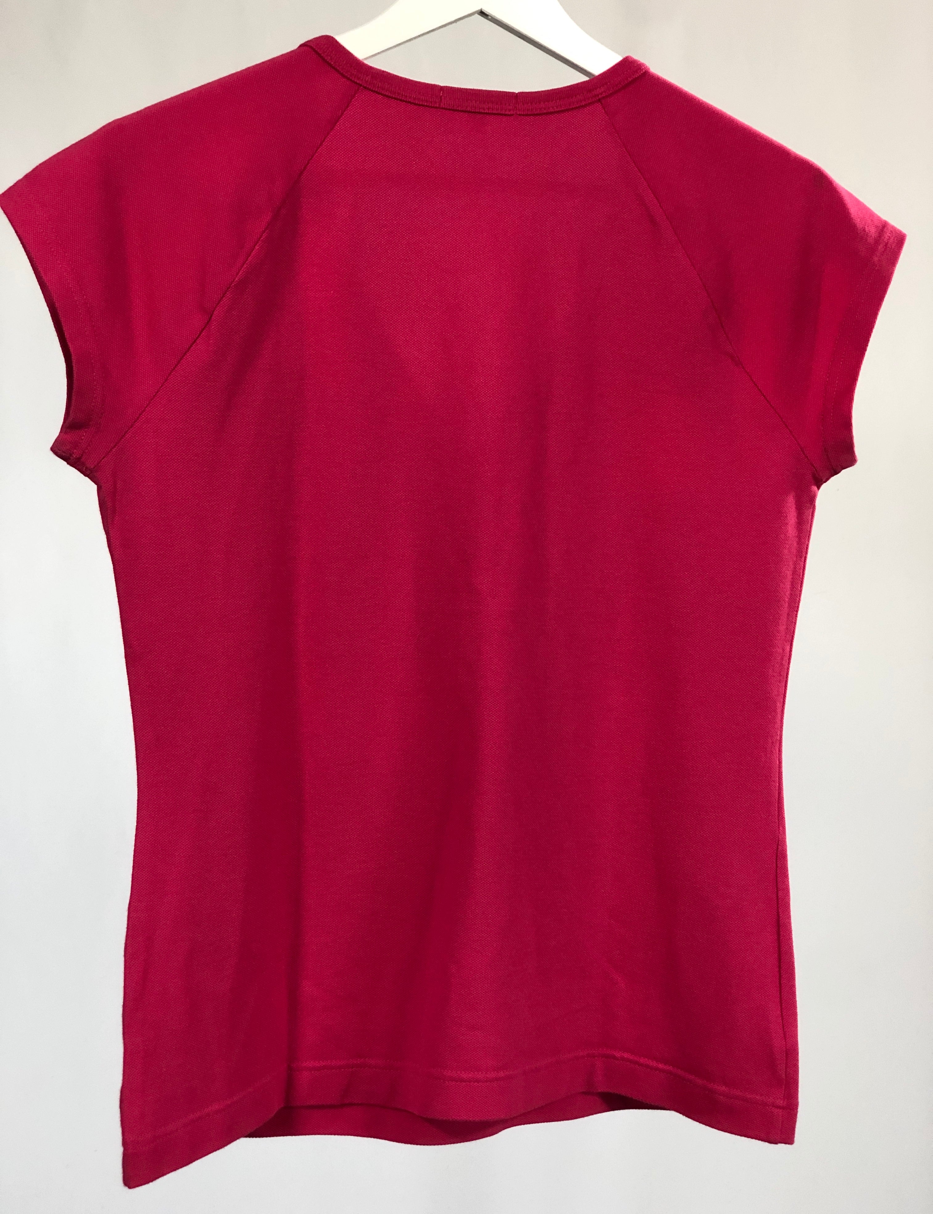 T-shirt vintage Lacoste rosa tg 40