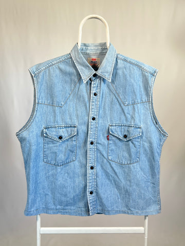 Gilet vintage Levi's in denim tg XL