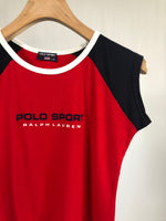 Carica l&#39;immagine nel visualizzatore di Gallery, T-shirt vintage Ralph Lauren smanicata tg L
