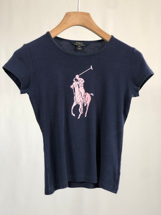 T-shirt vintage Ralph Lauren blu S