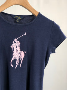 T-shirt vintage Ralph Lauren blu S