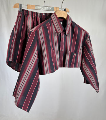 Coordinato vintage Lacoste bordeaux tg U