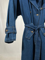 Carica l&#39;immagine nel visualizzatore di Gallery, Trench vintage Fendi denim blue tg 42
