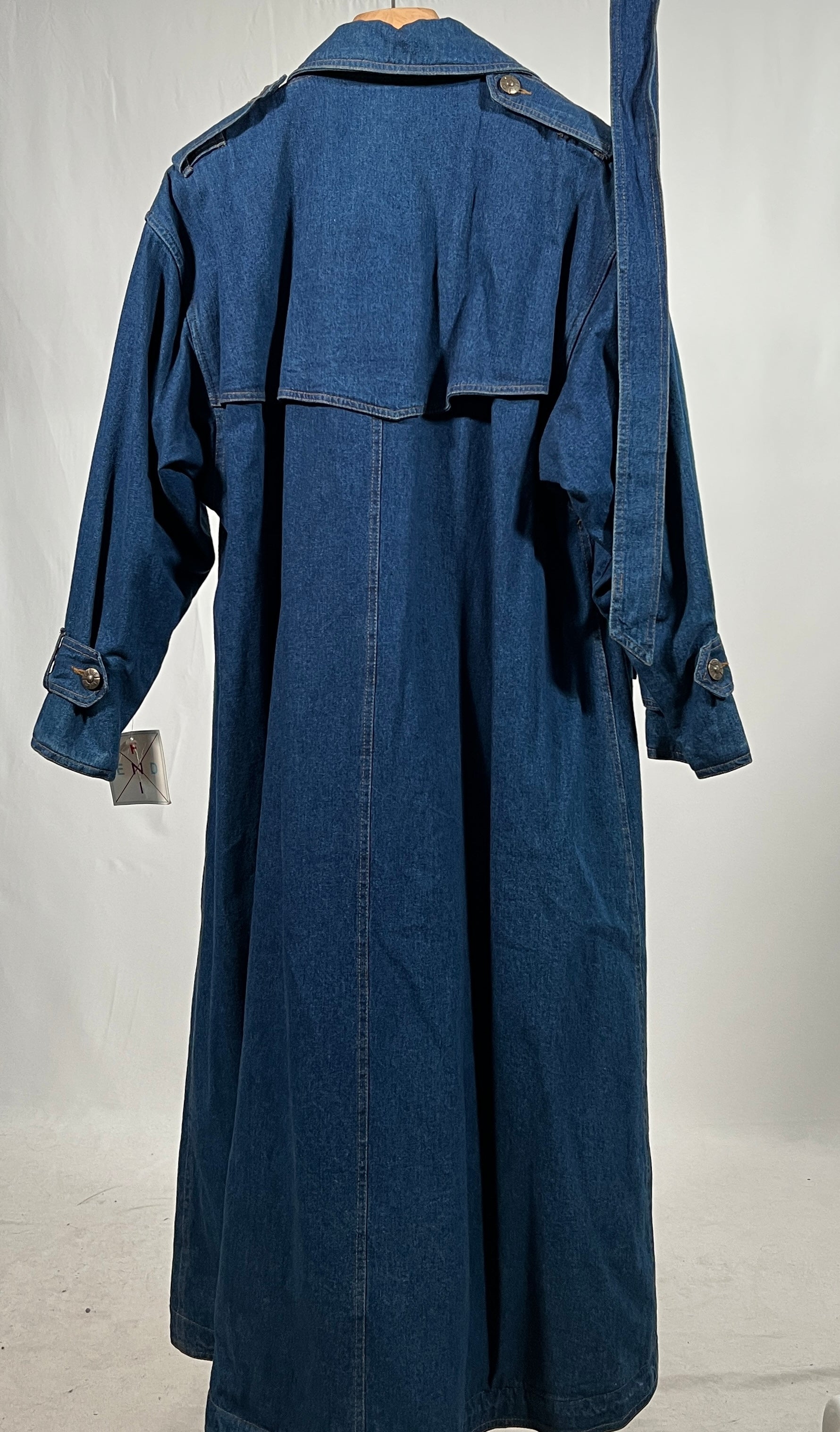 Trench vintage Fendi denim blue tg 42