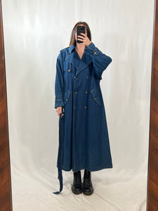 Trench vintage Fendi denim blue tg 42