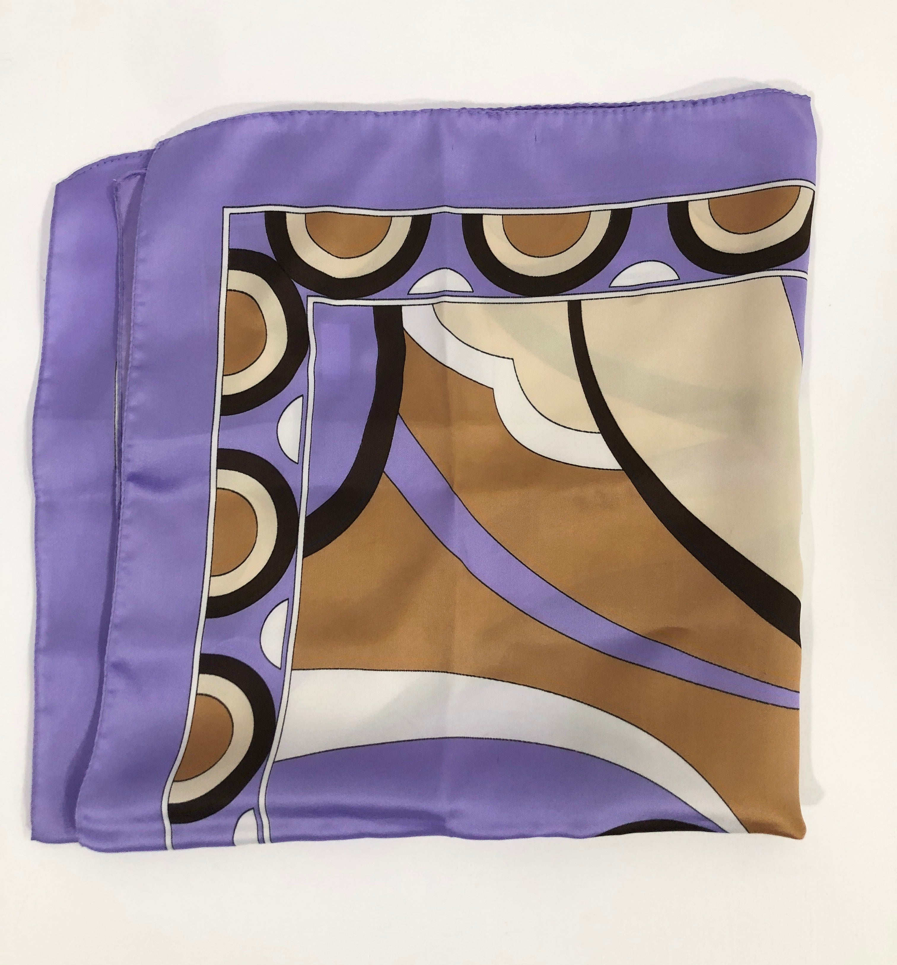 Foulard vintage lilla/beige/marrone