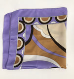 Carica l&#39;immagine nel visualizzatore di Gallery, Foulard vintage lilla/beige/marrone
