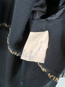 Cappotto vintage Fendi nero lungo tg M