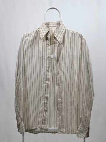 Camicia di seta vintage bianco tg S