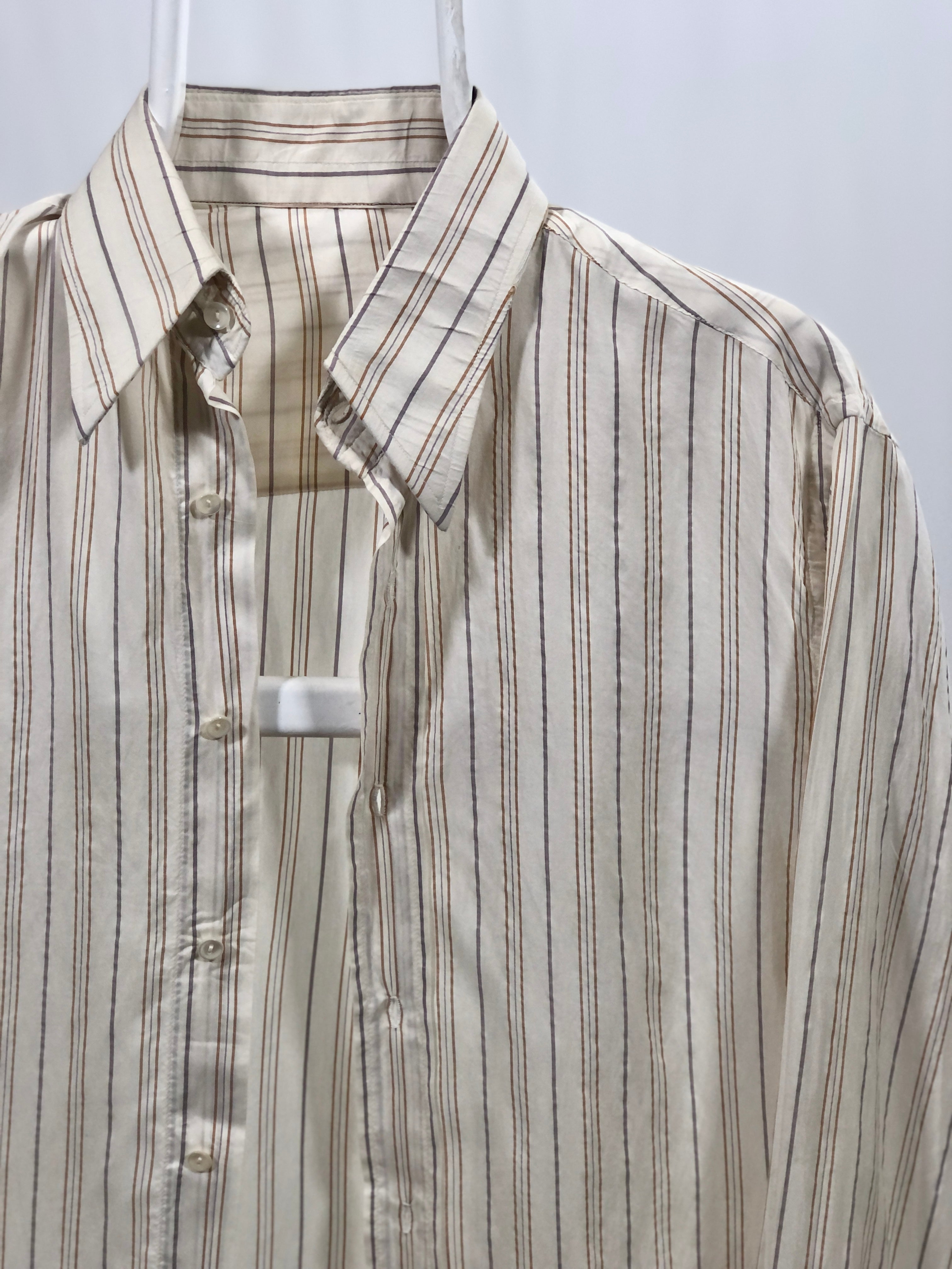 Camicia di seta vintage bianco tg S