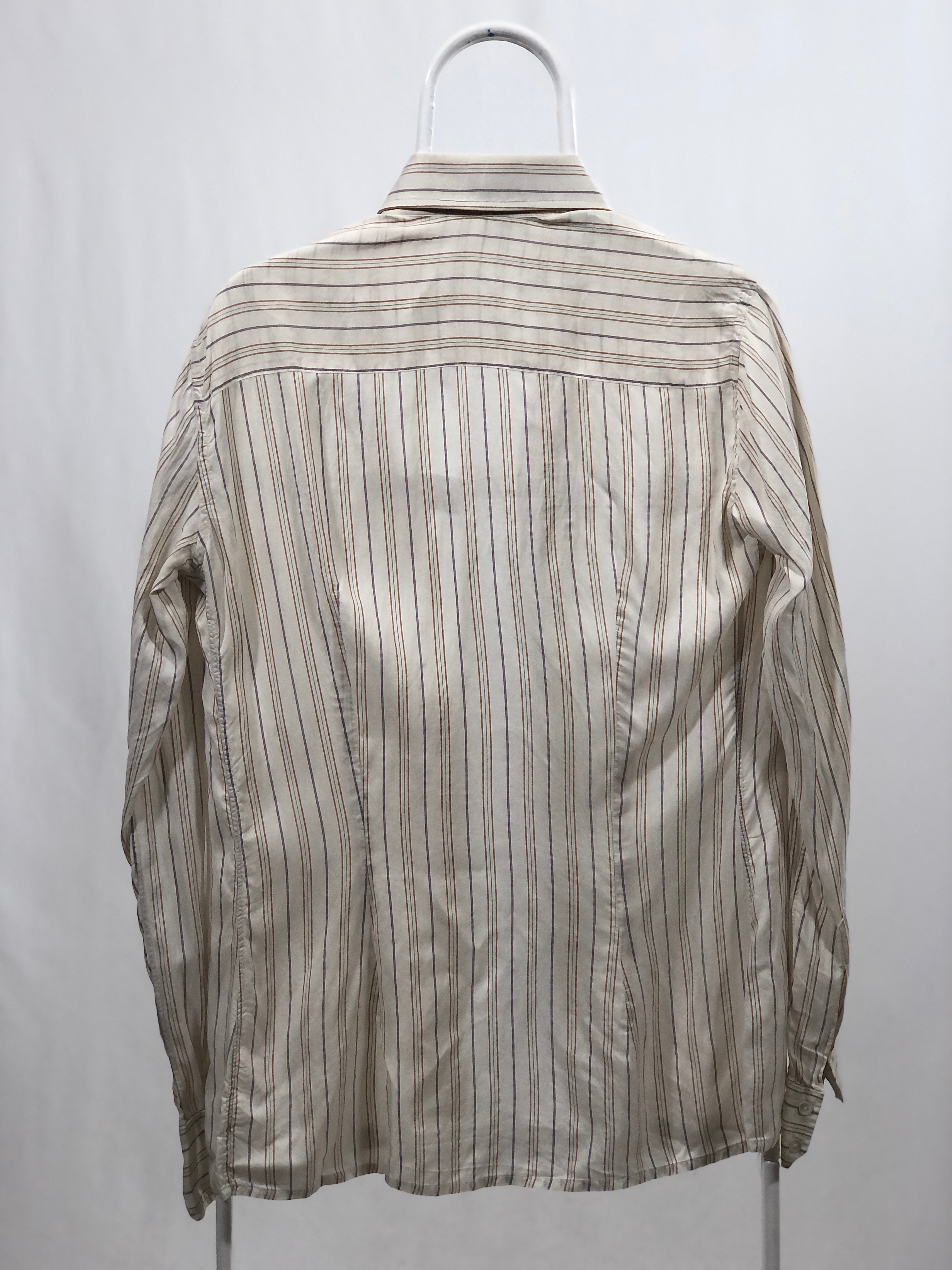 Camicia di seta vintage bianco tg S