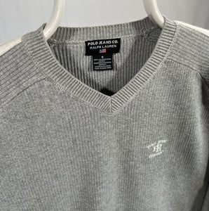 Felpa vintage Ralph Lauren in cotone grigio tg S/M