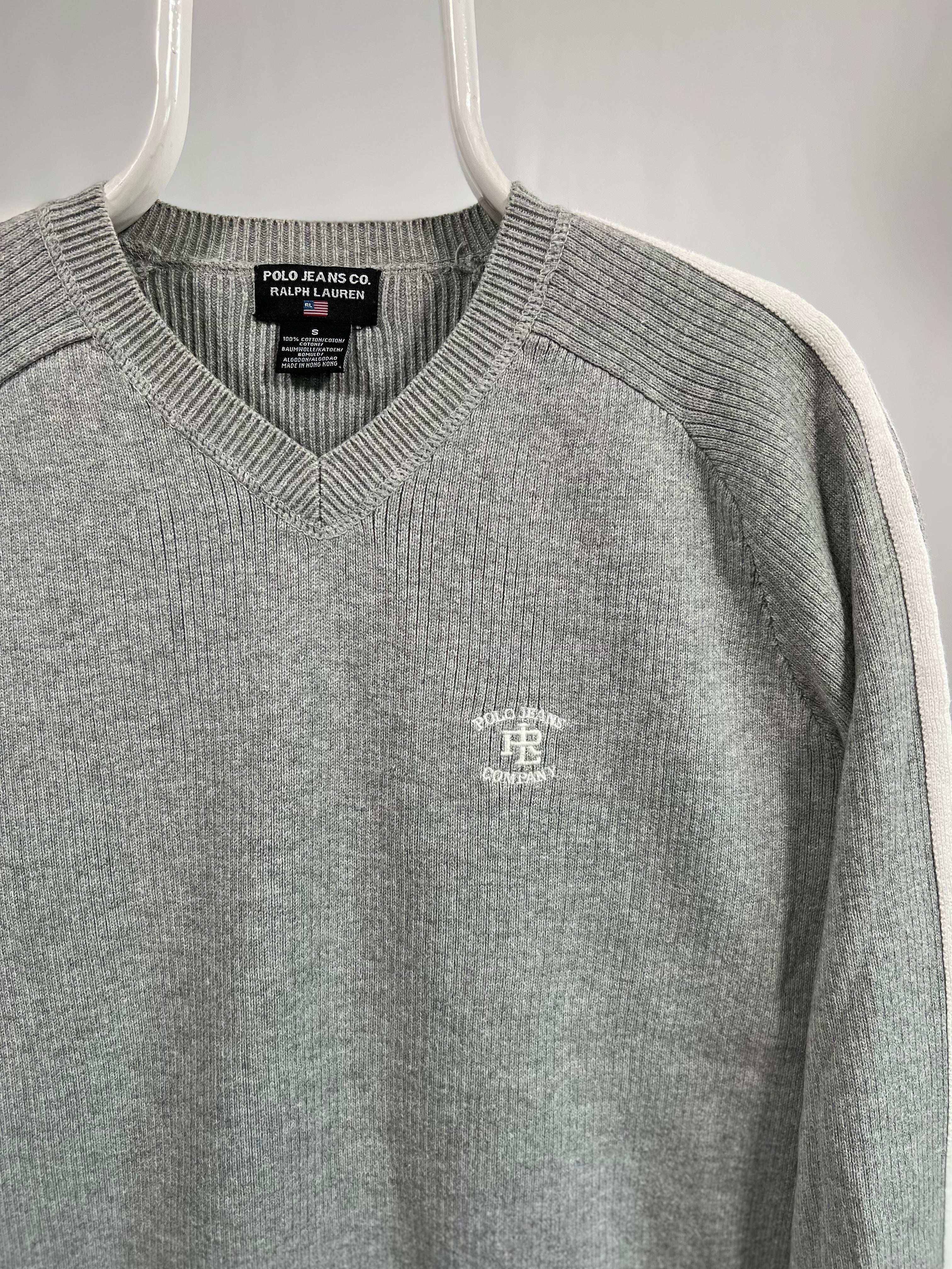 Felpa vintage Ralph Lauren in cotone grigio tg S/M