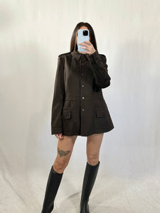 Cappotto vintage Max Mara marrone lana tg M