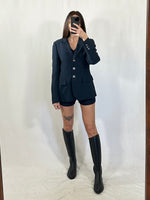 Carica l&#39;immagine nel visualizzatore di Gallery, Blazer vintage Moschino blu tg M
