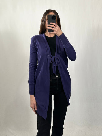 Cardigan vintage Gucci viola in lana tg L