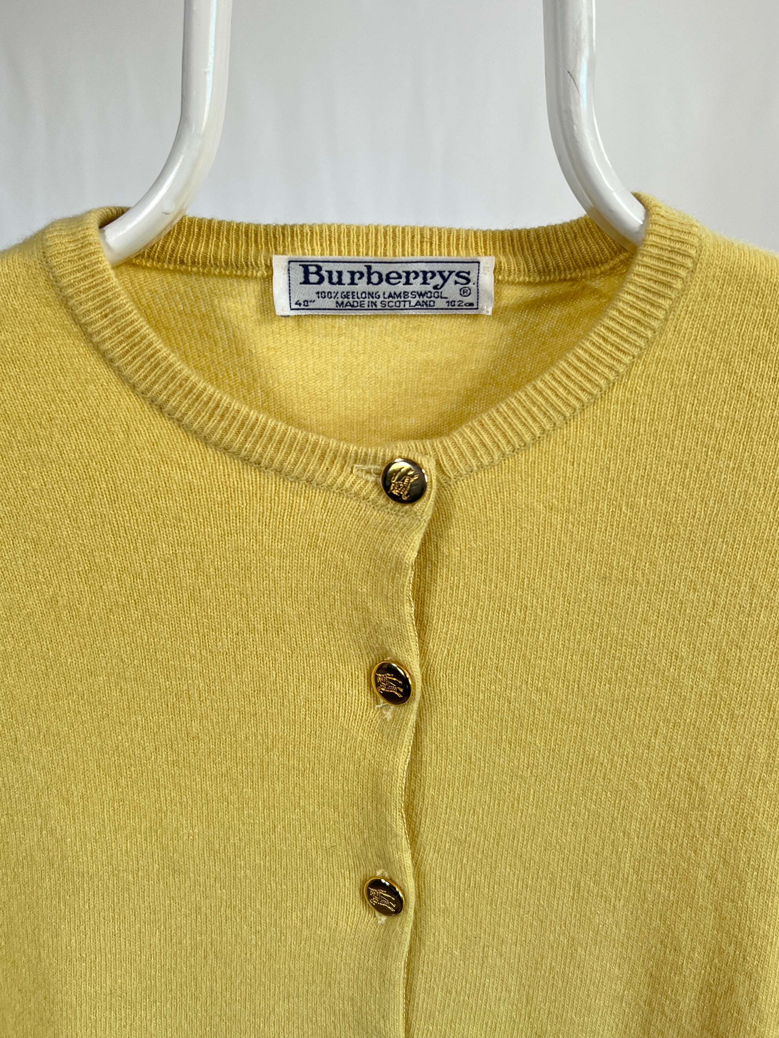 Cardigan vintage Burberry in lana tg 40